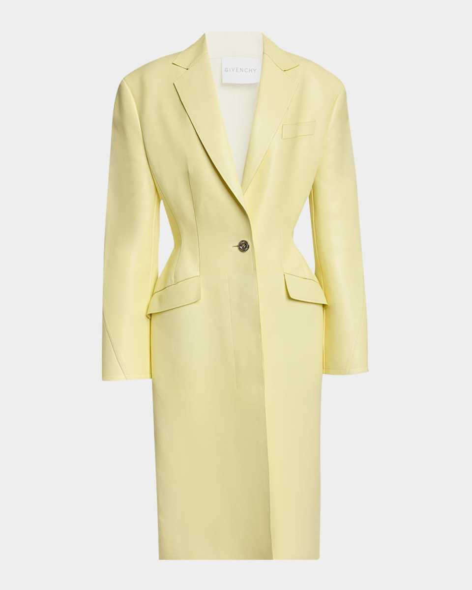 Leather Cocoon Coat